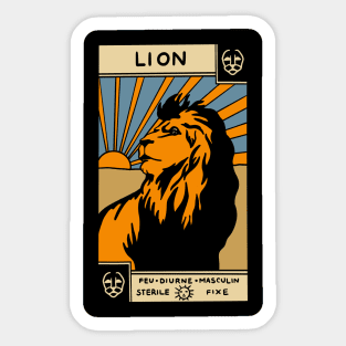 Leo Tarot Card - Muchery Vintage Tarot Deck Sticker